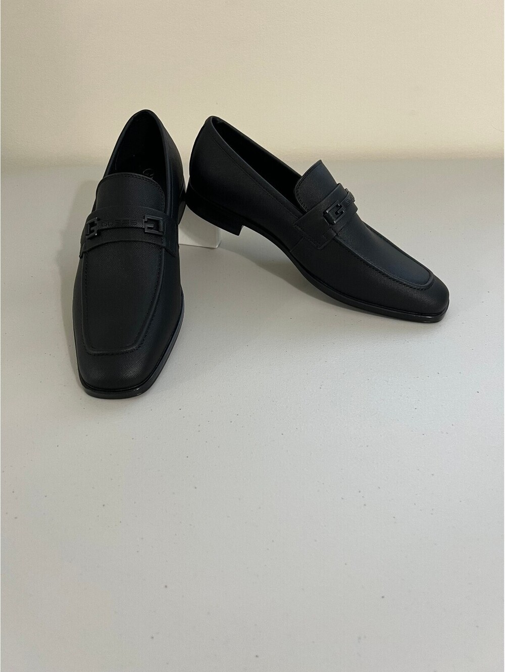 Guess Men's Hollas Square Toe Slip-on Dress Loafers - Black ,Size ,9